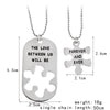 "THE LOVE BETWEEN US WILL BE FOREVER AND EVER" 2-piece Necklace Autism Gift Set
