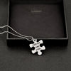 "THE LOVE BETWEEN US WILL BE FOREVER AND EVER" 2-piece Necklace Autism Gift Set