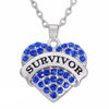 Antique silver SURVIVOR Pendant Necklace Jewelry for Breast Cancer Support and Awareness