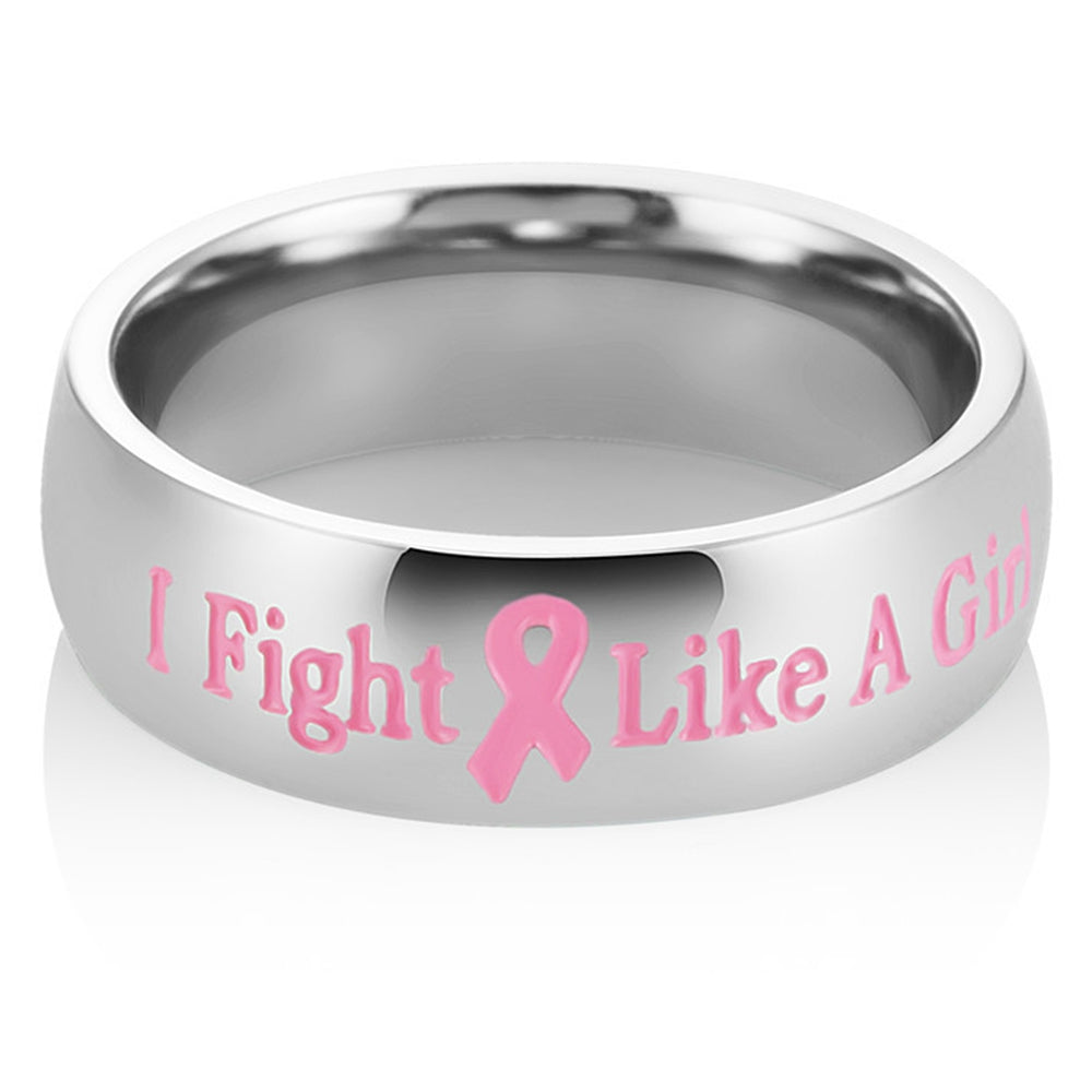 Pink Ribbon Breast Cancer Awareness European Bead Charm Bracelet