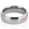 I Fight Like a Girl - Stainless Steel Pink Ribbon Breast Cancer Awareness Ring