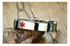 Custom Engraved Medical Alert ID Bracelet - Stainless Steel Adjustable Watch Band Design