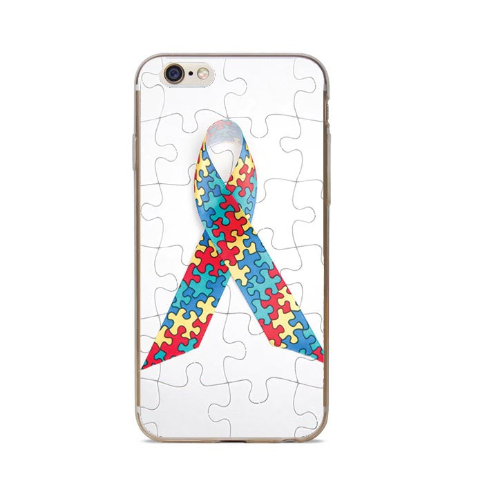 Puzzle Pieces Autism Awareness Ribbon Case for iPhones