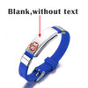 Custom Engraved Medical Alert Identity ID Silicone Bracelet Wristband for Patients