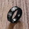 Laser Engraved EMT Symbol Black Stainless Steel Ring for Men